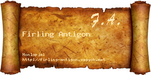 Firling Antigon névjegykártya